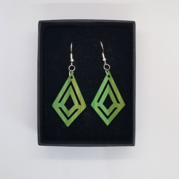Boucles d'oreilles Triangle Vert 