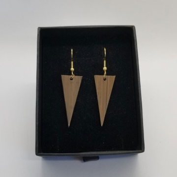 Boucles d'oreilles Triangle marron 